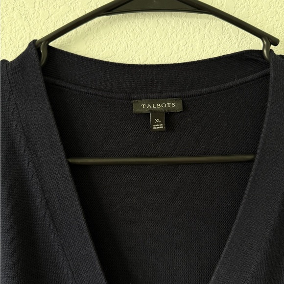 Talbots Navy Blue Cardigan Sweater - Picture 6 of 11
